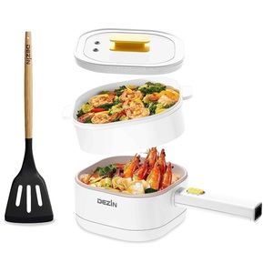 Electric Hot Pot with Steamer, 2L